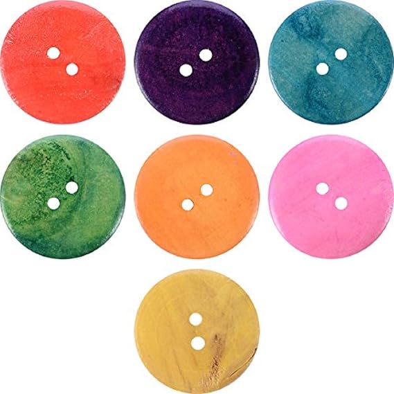 Craft Buttons Sewing Buttons - Wooden Buttons in Bulk Buttons for Crafts Button Mix Color- 20pcs Buttons