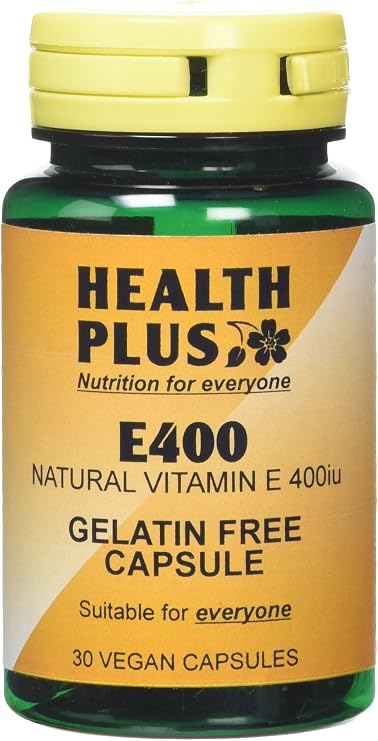 Health Plus E400 Vitamin E Supplement - 30 Gelatin Free Capsules