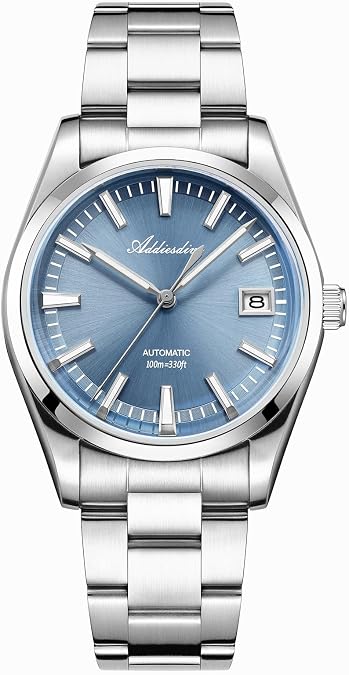 ADDIESDIVE Luxury Mens Automatic Watch NH35A Selfwinding Movement Casual Watch Curved Glass BGW9 Luminous 100M Waterproof