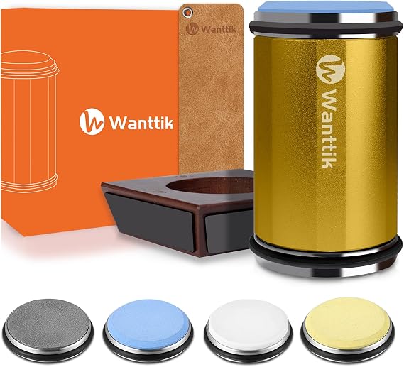 Rolling Knife Sharpener Kit, Gold, 4 Discs