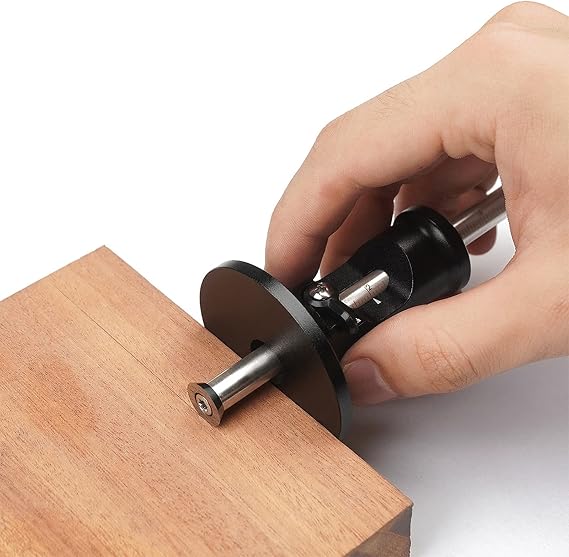 Marking Gauge, High Precision Ruler Scribe Wheel Marking Gauge Kit, Solid Metal Bar Wood Scribe Tool for Carpenter