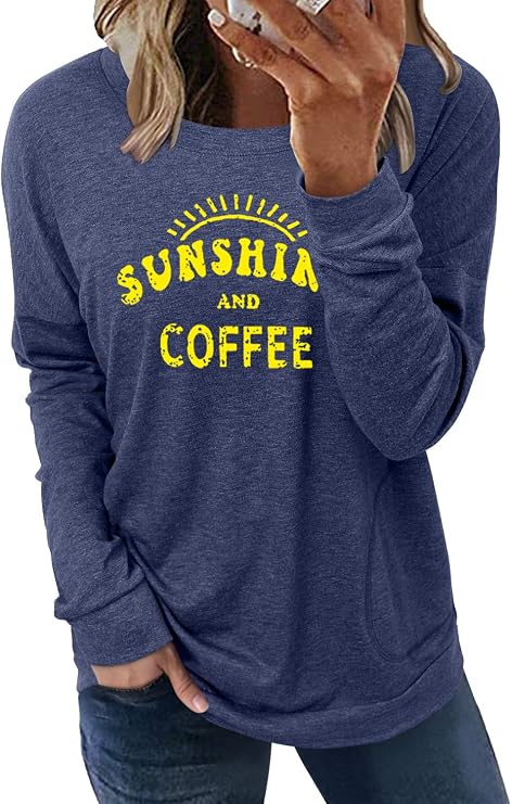 onlypuff Long Sleeve Shirts for Women Fall Fashion Tops Clothing
