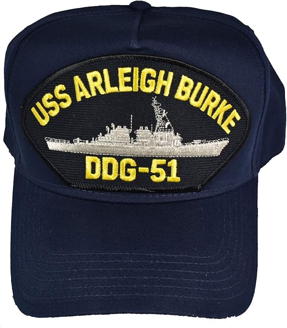 USS Arleigh Burke DDG-51 Hat - NAVY BLUE - Veteran Owned Business