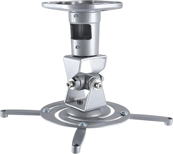 AMER Projector Mount - Universal Ceiling Bracket LCD DLP Tilt 360 Swivel 30lbs (Silver)