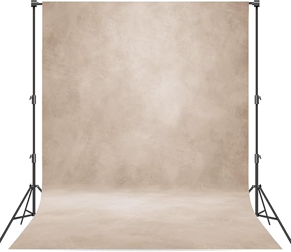 Abstract Photography Backdrop for Photoshoot 6x8ft, Beige,No Stand