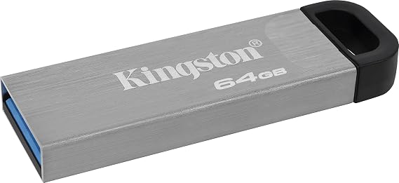Kingston DataTraveler Kyson 64GB High Performance USB 3.2 Metal Flash Drive | Speeds up to 200MB/s | DTKN/64GB