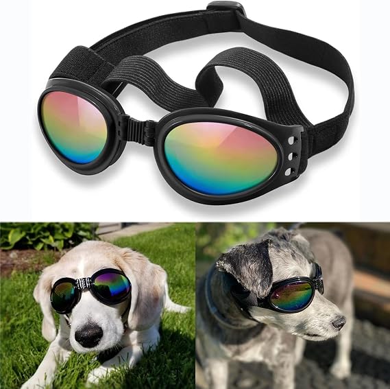 QUMY Dog Sunglasses Dog Goggles for Medium Large Breed Dogs Eye Protection