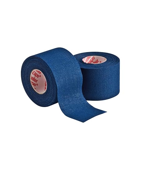 MUELLER Sports Medicine MTape Rolls, Quality Athletic Tape, Easy to Tear for Fast & Effective Taping, 1.5" x 10 Yards Per Roll, 2 Rolls, Navy Blue