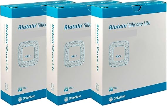 Biatain Silicone Lite - 10cm x 10cm (Pack of 10) x 3 Boxes - Economic 30 Dressing Pack
