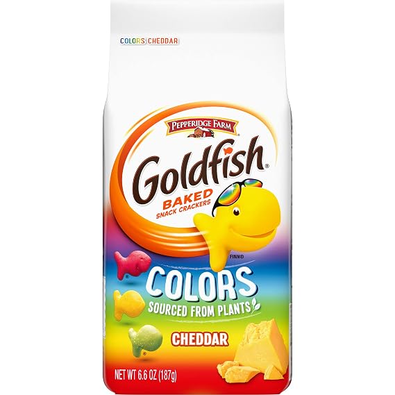 Pepperidge Farm Goldfish Colors Cheddar Crackers 6.6 Ounce Bag