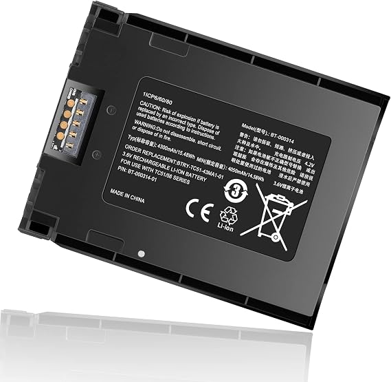 Replacement Battery for Zebra TC51, TC52, TC56, TC57, TC510, TC510K, TC510K-1PAZU2P-A6, TC51HC, fit Zebra BT-000314-01, BTRY-TC51-43MA1-01, BTRY-TC51-44MA1-01