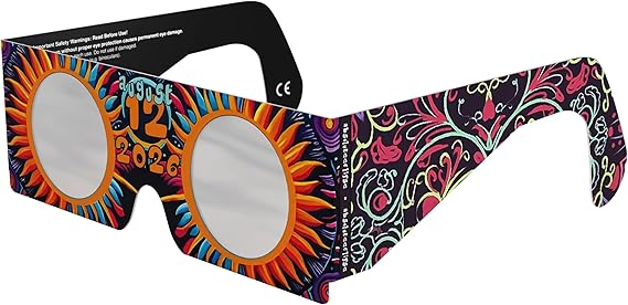 Solar Eclipse Glasses ISO 12312-2 & CE Certified – Safe Solar Viewing for Direct Sun & August 2026 Eclipse | Paper Cardboard Frame, Made in EU | For Kids & Adults