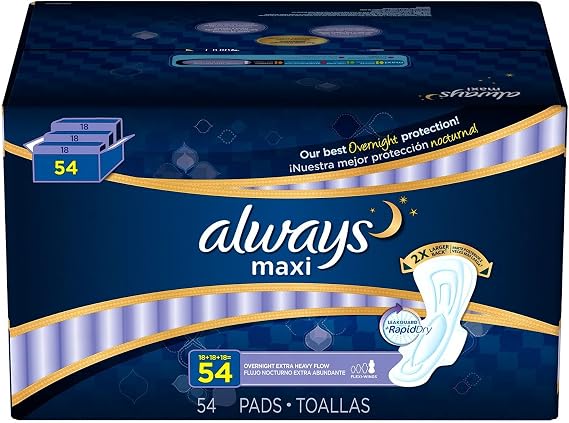Always Maxi Overnight - Extra Heavy - 54 ct.