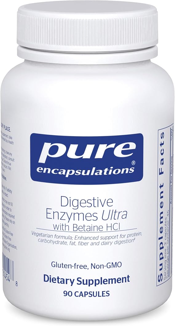 Pure Encapsulations Digestive Enzymes Ultra with Betaine HCl, 90 Capsules