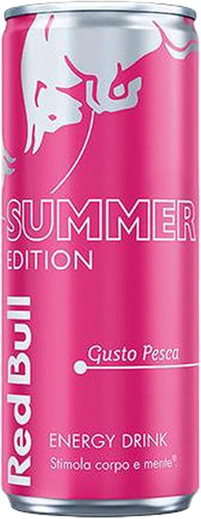 Red Bull Racing Peach 250ml | Summer Edition Fruity Energy Drink | Peach Flavor | Energy Drink with Caffeine, Taurine and B Vitamins for Energy and Concentration