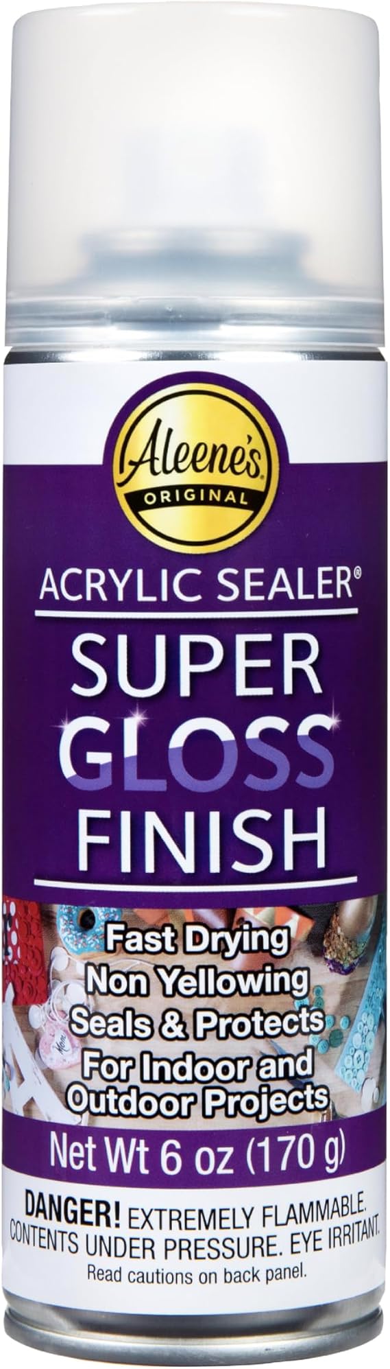 Aleene's Spray Acrylic Sealer, Super Gloss Clear Finish, 6 oz