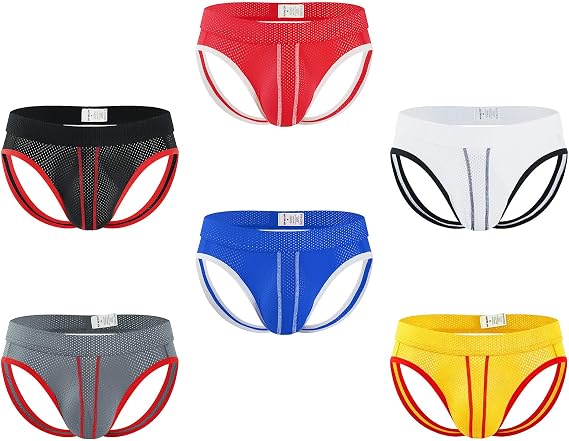 Mens Jockstrap Underwear, Low Rise Sexy Jock Straps with Breathable Mesh for Gym Sport or Daily Casual