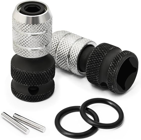 Impact Driver Socket Adapter 1/2 Square Drive 1/4 Hex Shank Socket Adapter | Hakkin Quick Release Converter for Impact Driver Impact Ratchet Wrench