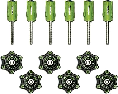 BOW Products Bench Dog Clamps - Expandable Dog Hole Clamps for MFT Tables, Dog Tables and Workbenches - Fits 34 Inch 19mm to 20 mm Dog Holes and Includes Low-Profile, Ergonomic Knobs - Pack of 6