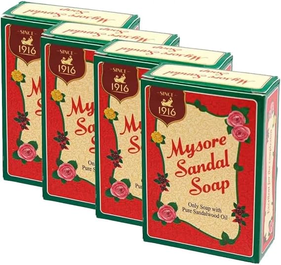 Mysore Sandal Soap Pure Sandalwood soap, (pack of 3)