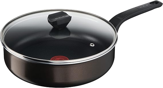 Tefal Easy Cook&Clean B5543202 Sauté Pan 24 cm with Lid for All Hobs Except Induction Non-Stick Coating Easy Cook & Clean