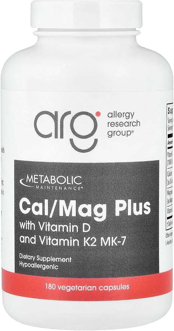 Metabolic Maintenance Cal/Mag Plus Vitamin D3 and K2, 180 Capsules