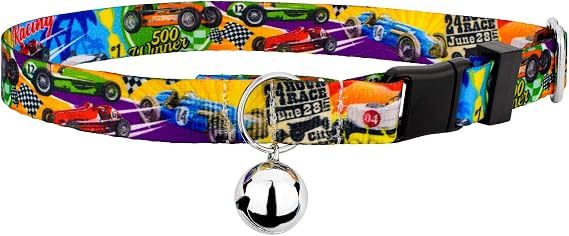 Country Brook Petz - Vintage Racing Cat Collar Limited Edition - Sports and Athletics Collection Featuring Spirited Designs