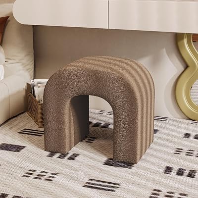 Entryway Shoe Bench, Upholstered Ottoman Bench,Modern End of Bed Bench, Shoe Rack Bench, Footrest Stool Accent Bench for Entryway Dining Room Living Room BedroomBrown