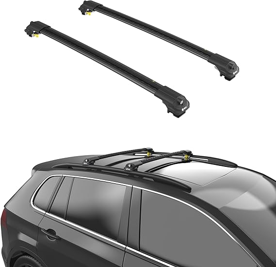 TURTLE Compatible with Toyota Corolla Spacio (E110) 1997-2000 Air1 roof Rack | Black