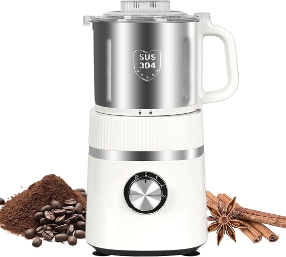 Electric Grinder for Kitchen, 800W Spice Grinder with Detachable Bowl | Versatile grain herb grinder with adjustable speeds and speed control for spices, coffee, grains, nuts, and herbs.