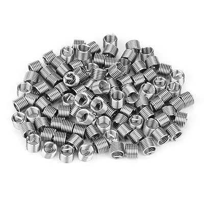 Wire Thread Inserts, M5 Stainless Steel 304 Coiled Wire Helical Screw Thread Inserts 100pcs Thread Repair Inserts for Aluminum Magnesium Parts Wear Resistance