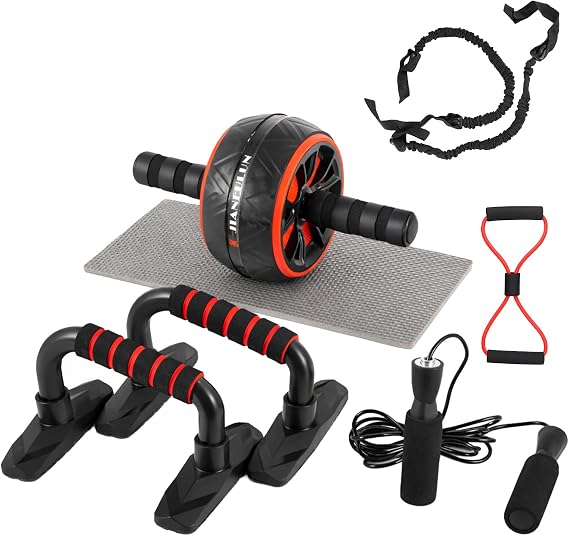 Ab Roller Wheel Exercise Wheel for Core & Abdominal Training, Heavy Duty Stainless Steel (272kg Capacity), Home Gym Strength Training Equipment