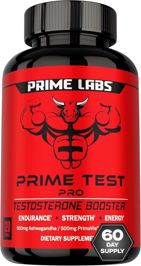 Prime Labs Prime Test Pro, Testosterone Booster for Men with Shilajit