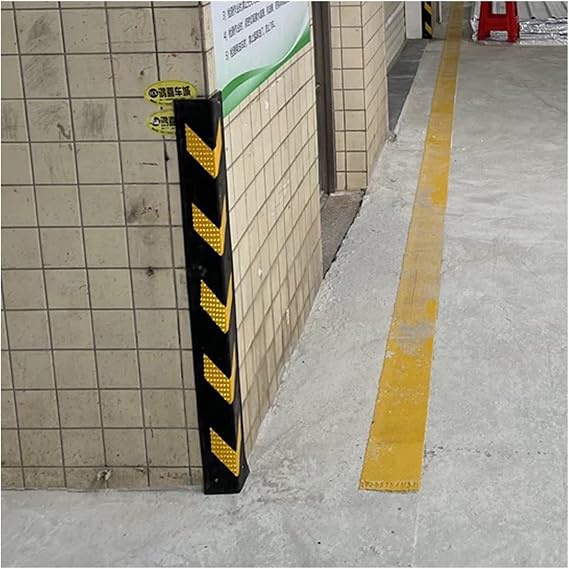 MObyat Rubber Garage Wall Protector Corner Guard for Parking Lot Warehouse Edge, L-Shaped Wall Corner Bumpers Corner Shield, Easy to Install(47.2x3.9x0.4in/120x10x1cm)