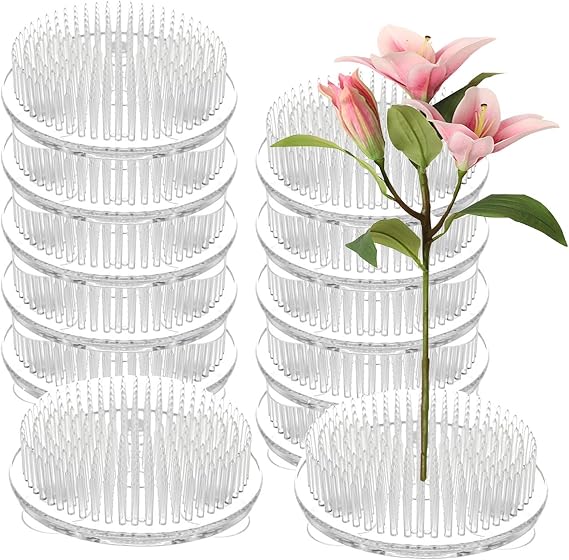 DNVOTRES 12PCS Flower Frogs for Arrangements, Plastic, 2.8 inch, Decoration