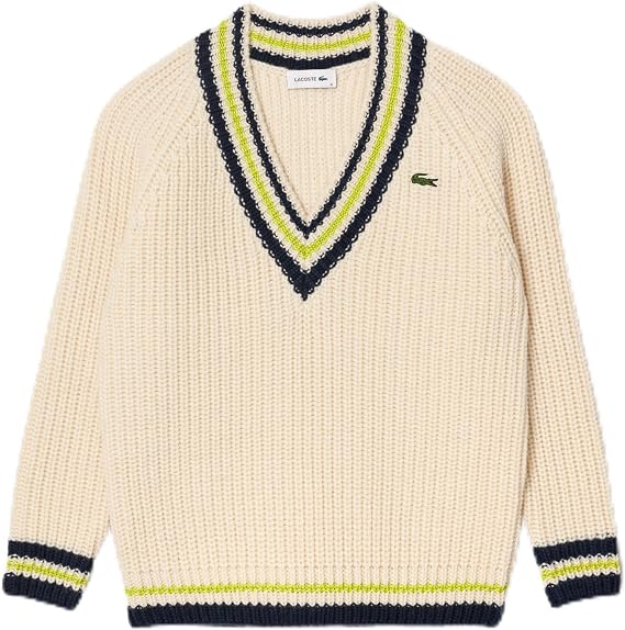 Lacoste Women's V-Neck Pullover Sweater
