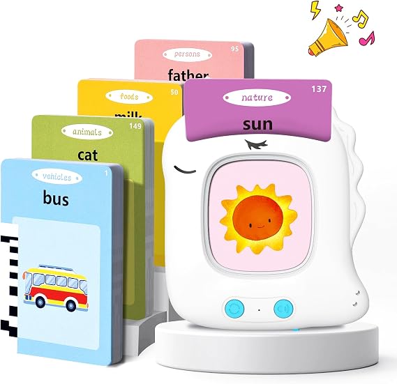 Talking Flash Cards for Toddlers, Educational Toys for 2 Year Old Boy Girls