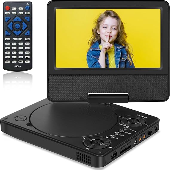 HotHat 9.5" Portable DVD Player for Car with 7.5" Swivel Screen