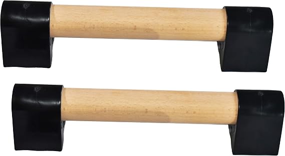 Wood Mini Parallettes Set for Gymnastics or Push up Bars. Portable.
