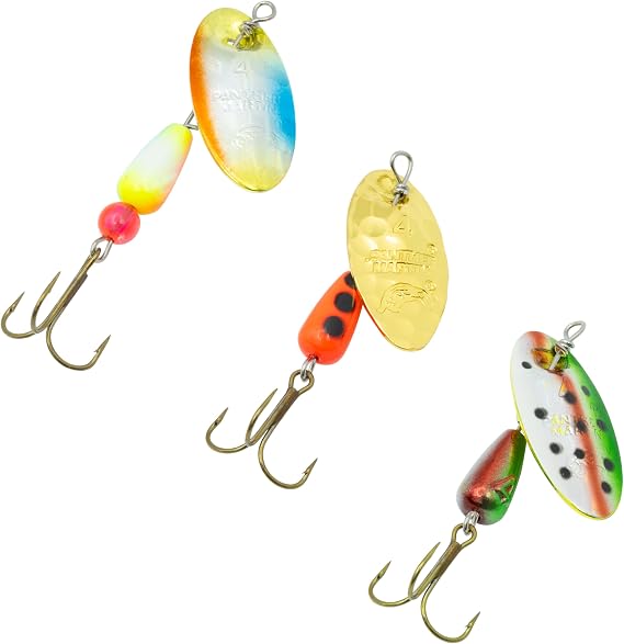 Panther Martin Fishing Lures 3-Pack All Time Greatest Fish Catcher World Famous Spinning Lures in Value Kit Spinners for Trout, Salmon, Panfish, Bass, Crappie & Perch