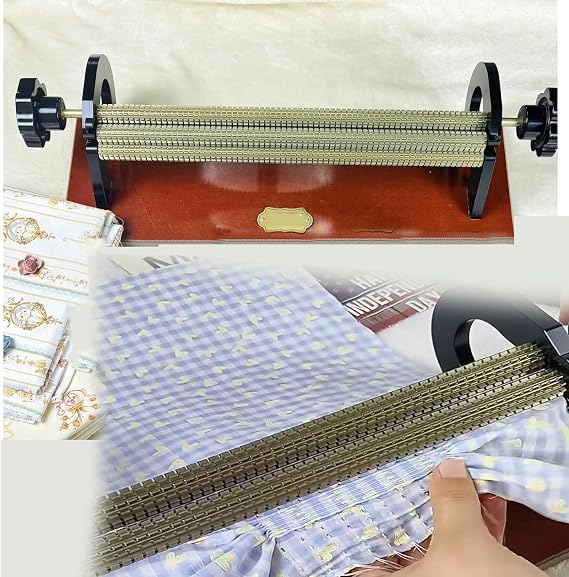 Pleat Sewing Machine,36 Row Smocking Pleater, 10mm Spaced, Easily Adjust Closeness & Depth, Make Your Own Dress Patterns, DIY, Sewing