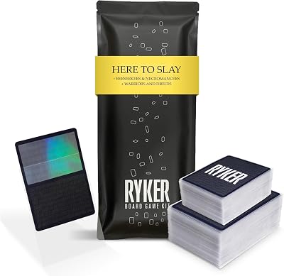 Ryker | Compatible with Here to Slay: 2 Expansions Bundle Card Sleeve Kit | Clear Card Sleeves Top loaders for Cards | Standard Size | Tarot Size
