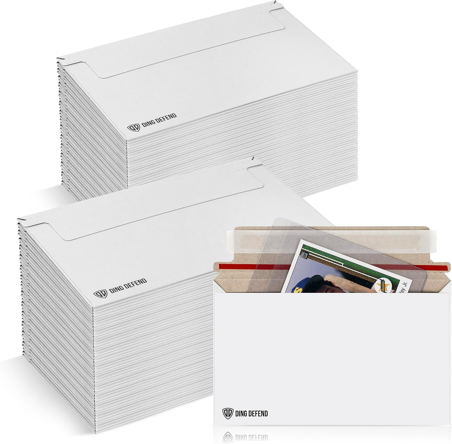 110-Pack Card Shipping Envelopes - 7 x 4.35 Inches Trading Cards Self-Adhesive Mailers, Perfect Fit for Semi-Rigid Sleeves, Toploaders & Ding Defend Protectors - Hobby Mailing Supplies