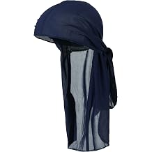 Navy Blue Durag Do Rag Stocking Cap Short Hair Waves Sleeping Nylon Wrap Ties