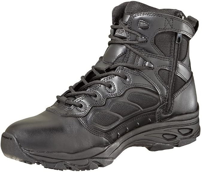 Thorogood 834-6526 Men's A.S.R. Tactical 6-inch Leather/Nylon Side Zip Boot Black 6.5 W US