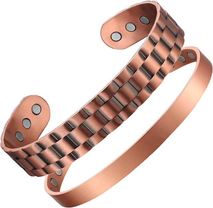 Earth Therapy Nordic Style Ultra Strength Magnetic Field Bracelets for Men & Women - Adjustable