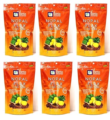 Nopal Flax Pina Pineapple Linaza Plus Milled Flax seed Value Pack 6 units6LB Colon Cleanser 100% Natural