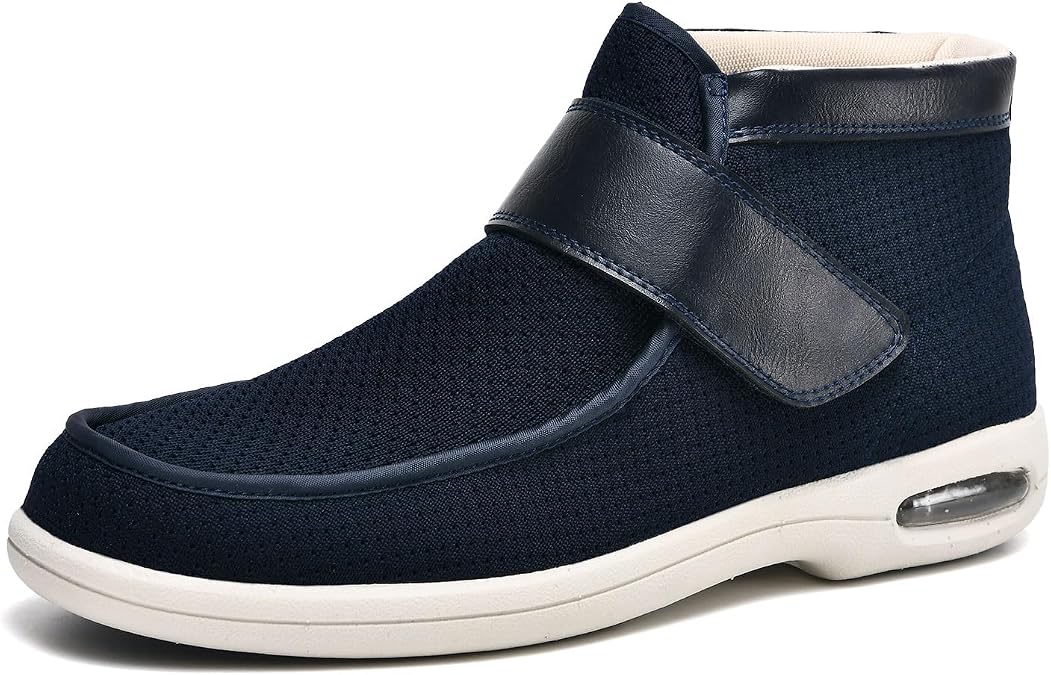 Men's Diabetic Shoes for Men Extra Wide Width Slip on Walking Shoes for Swollen Feet for Elderly Foot Pain Relief Edema Orthopedic Walking Sneakers with Arch Support 042M