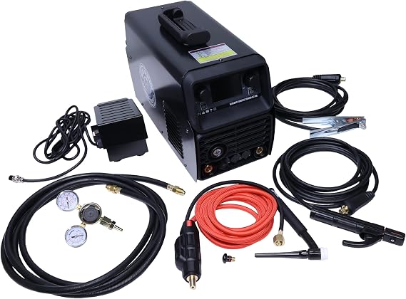Blue Demon Genesis 200 LCD TIG/Stick Welder, 110V/220V, 200 Amp, Pulse Capability, Welds AC and DC, Carbon Steel, Aluminum, Stainless Steel, High Duty Cycle, Advanced IGBT Technology