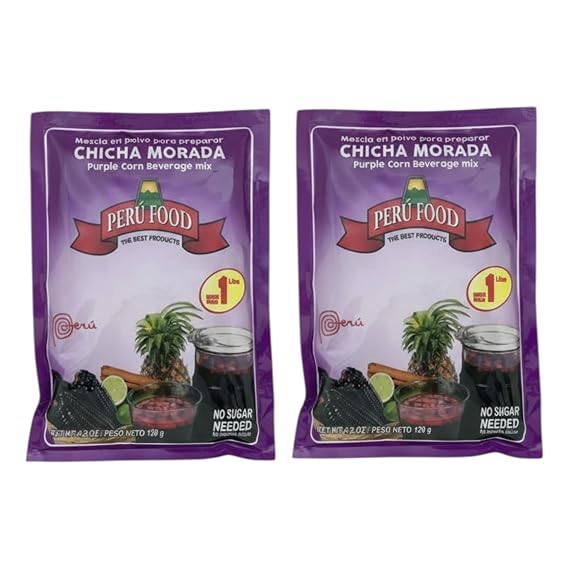 Peru Food Chicha Morada Purple Corn Beverage Mix 4.2 oz - Pack of 2